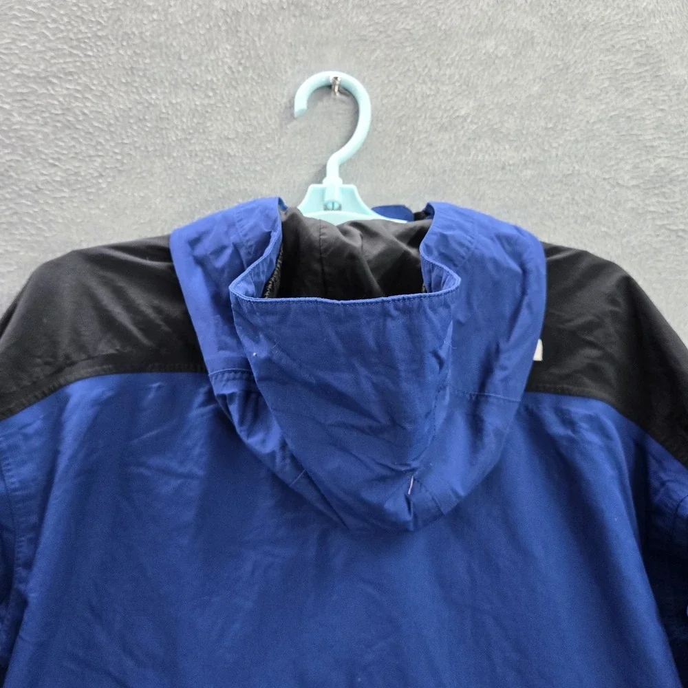 The North Face Men Jacket L Blue Nylon Logo‎ Embroidery Colorblock Activewear